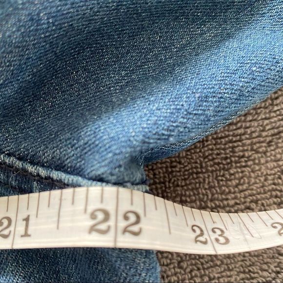 Vintage Baccini zipper front jean jacket L blue - Picture 7 of 8